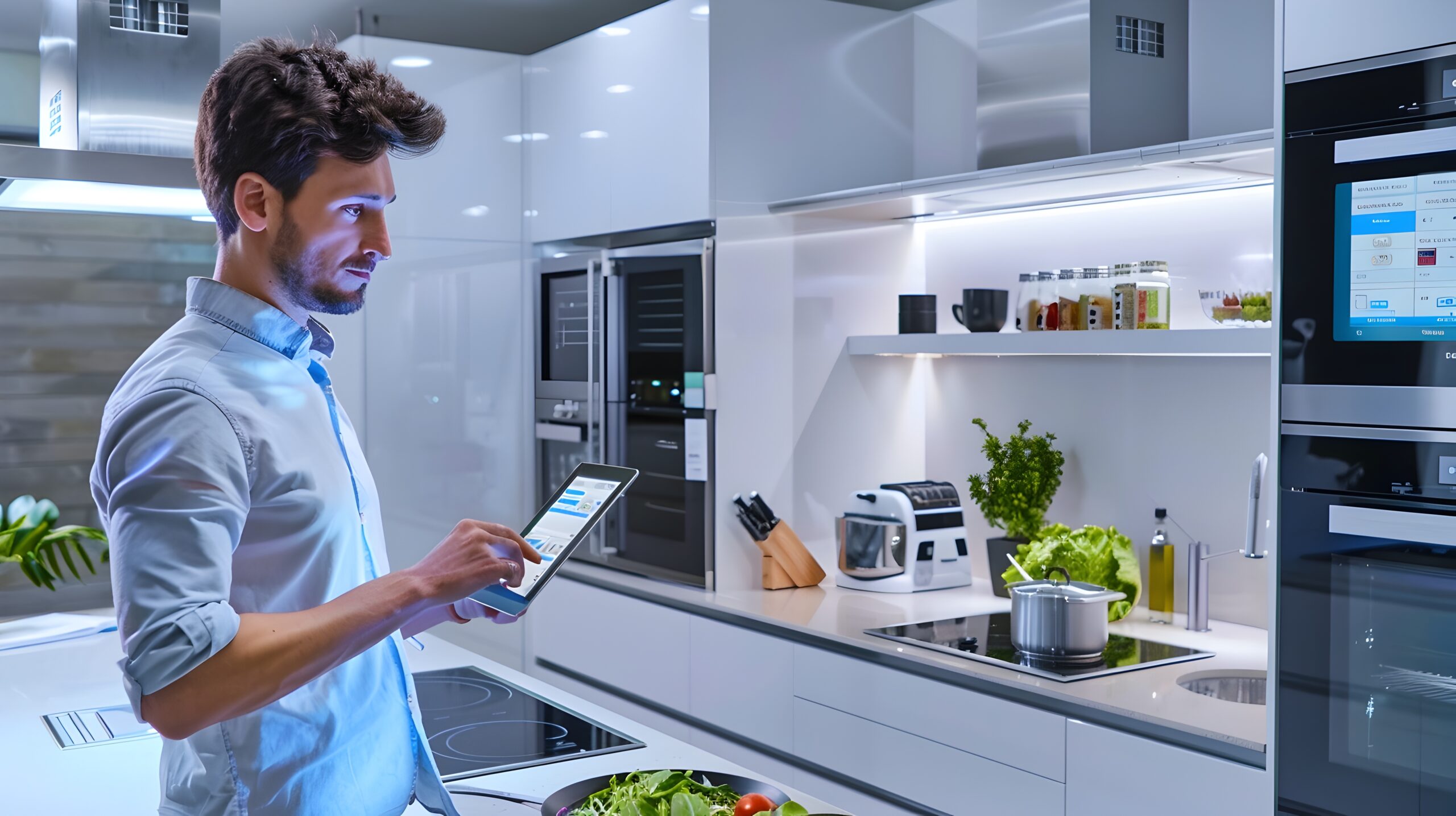 Our technician is checking smart Appliances on call