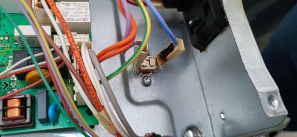 An overheated connector or failed relay on the oven control board can prevent proper heating.