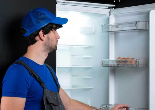 Our expert is checking refrigerator